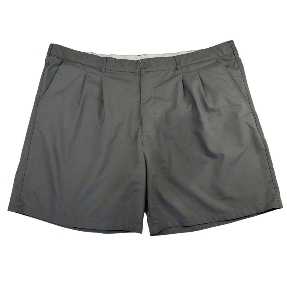 Reebok Golf Men's Gray Flat Front Performance Active Shorts Size 54 Stretch - Picture 1 of 10